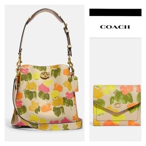 Coach Willow Bucket Bag & Wyn Small Wallet In A Floral Print Bonnie Buds